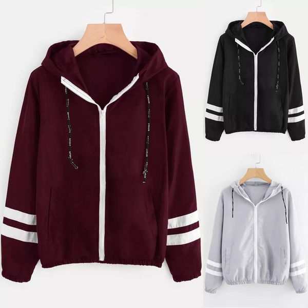 

autumn winter coat women casual new fashion coat winter patchwork thin skinsuits hooded zipper pockets sport y802, Black;brown