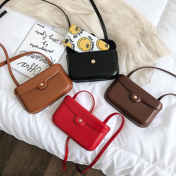 

retro feeling small square bag hundred lap leisure flip pu bag korea east gate single shoulder oblique span female