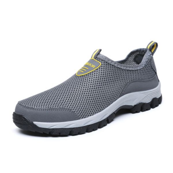 

szsgcn428-new fashion men casual shoes slip-on summer breathable air mesh men's flats trainers sneaker water loafers shoe mens, Black
