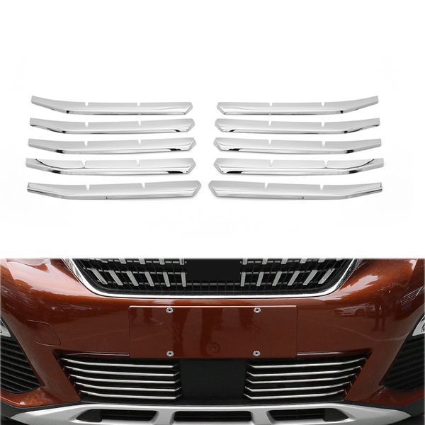 

3008gt 5008gt front grille racing grills bottom trim protector strip for 3008 gt 2016 2017 2018 2019 2020 5008 gt 17-20