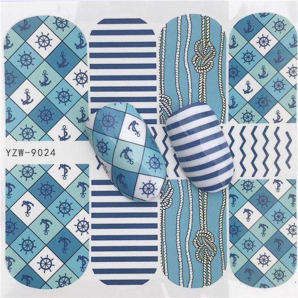 

1pcs nail art stickers russian style animal / star / cartoon / fruit adhesive colorful tip diy label manicure, Black