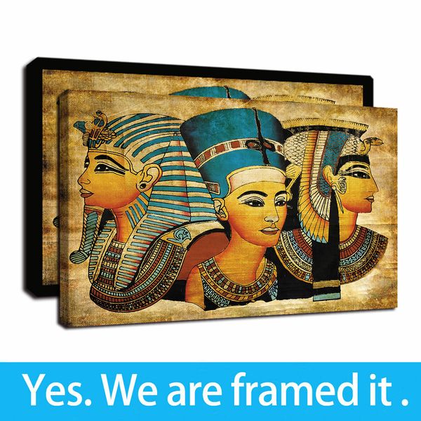 

ancient egyptian framed canvas wall art oil painting giclee canvas print wall art picture wall decor - ready to hang