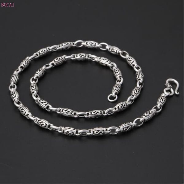 

2019 new s925 sterling silver jewelry classic popular letter s pattern retro thai silver men's and women's necklaces for women