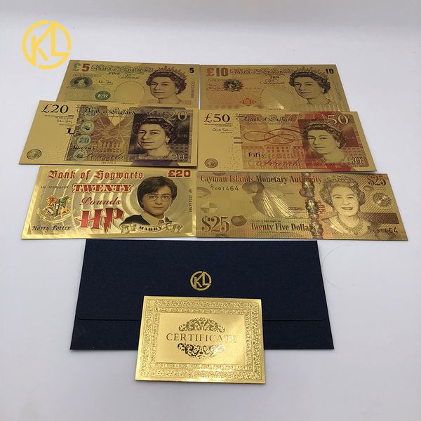 

дешевая перевозка груза 1pc красочная uk pound 20 банкнота нормальный позолоченные валюты билл британский корабль деньги