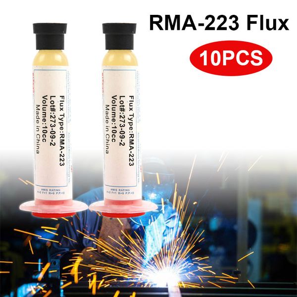 

10pcs welding solder paste pcb smd bga paste cream rma-223 volume 10cc