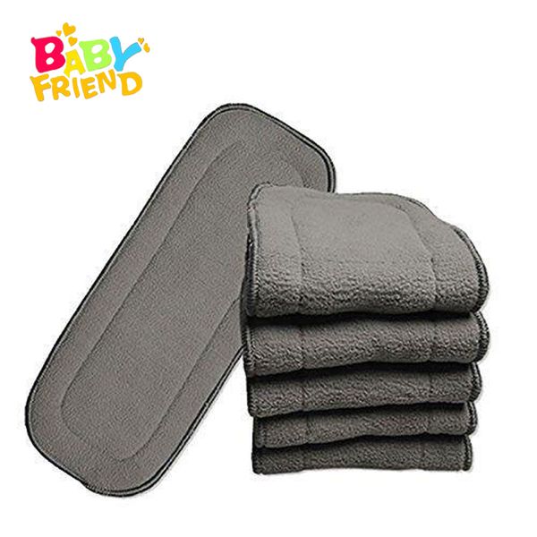 

babyfriend wholesale reusable bamboo charcoal elastic inserts 5 layers for baby cloth diaper pocket nappies 375pcs/lot
