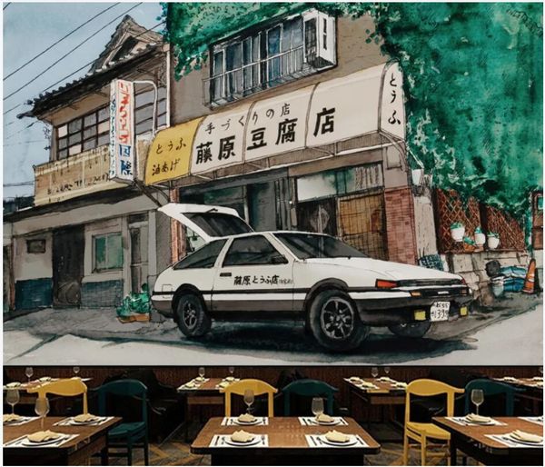 

wdbh 3d wallpaper custom p nostalgic retro japanese street tofu shop tooling room home decor 3d wall murals wallpaper for walls 3 d