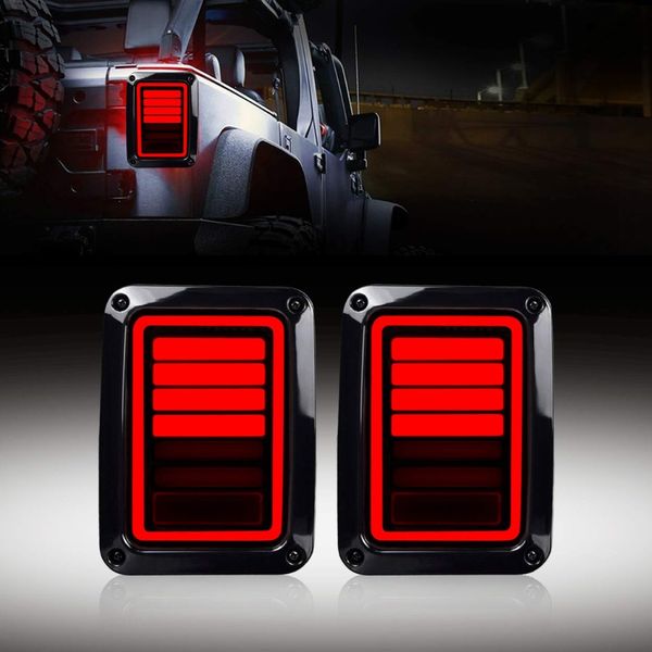 

rear g6 series lens 6 bars tail lights turn signal led lamps for wrangler jk jku 2007-2018 2pcs