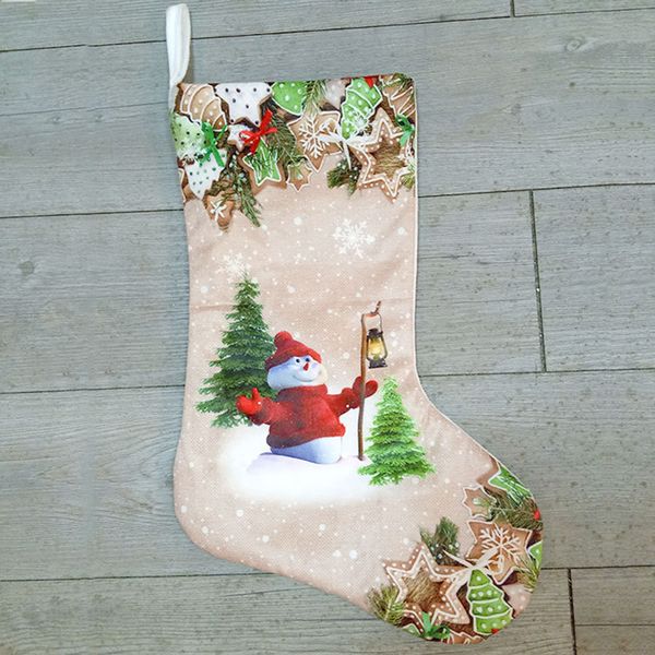 

reindeer snowman santa claus sock christmas tree hanging ornament decorations