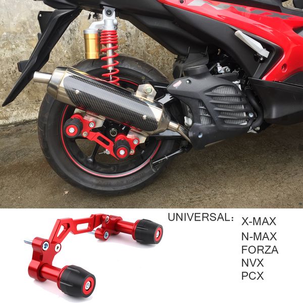 

universal motorcycle adjustable exhaust pipe sliders falling protector for nvx nmax 155 xmax 300 pcx 125 forza lexi