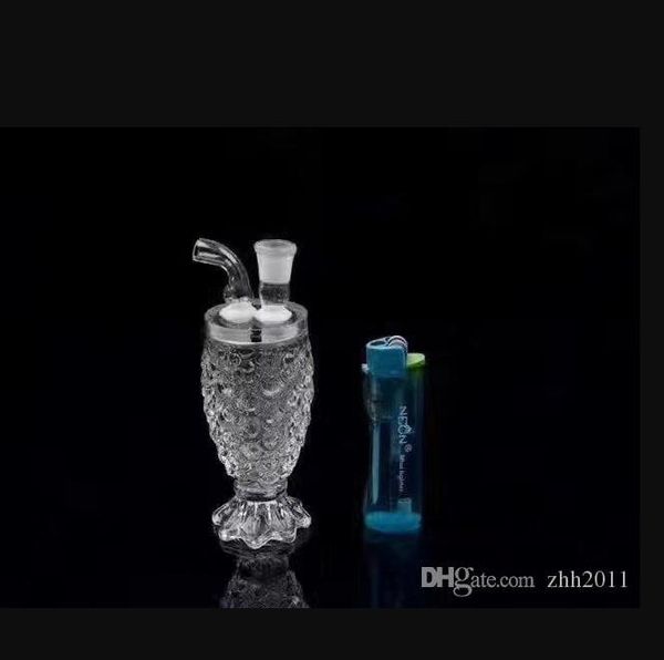 bongs Mermaid cristal pote de vidro com, Atacado bongs de vidro acessórios, hookah vidro, tubulação de água fumar frete grátis