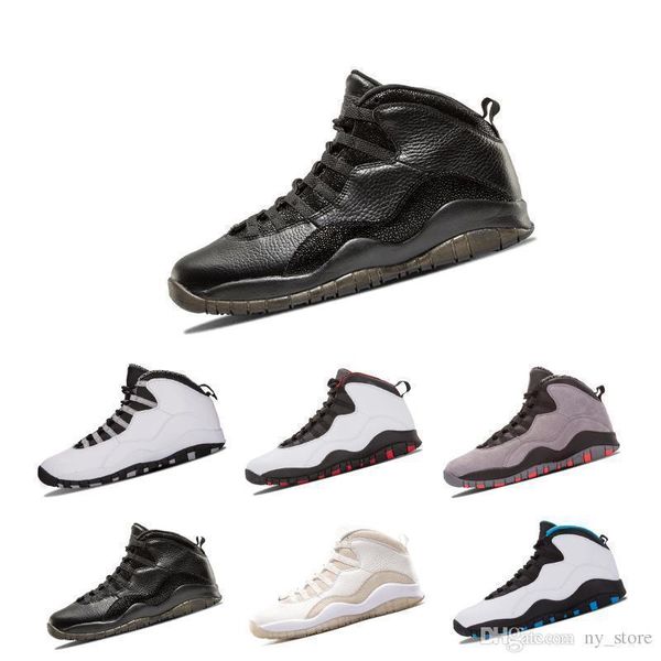 

10 10s i m back white black cool grey bobcats chicago steel grey men basketball shoes 10 sneakers size eur 41-47