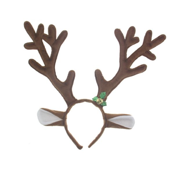 

1pc christmas deer headband hair elk antler headband with ear cute hoop for christmas costume party decoration birthday gift
