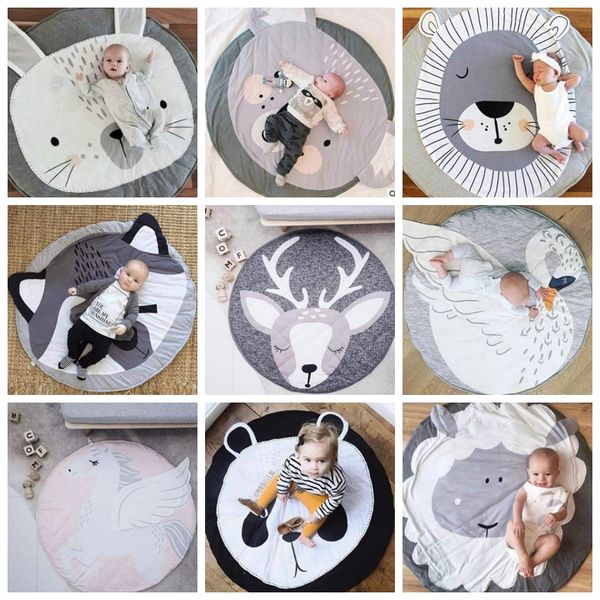 Baby Play Mats Ins Infant Crawling Blankets Round Floor Rug Baby