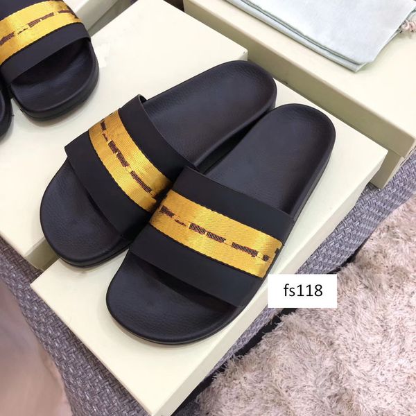 

new designer off leisure indoor beach slippers white printing couple slippers size 42, Black