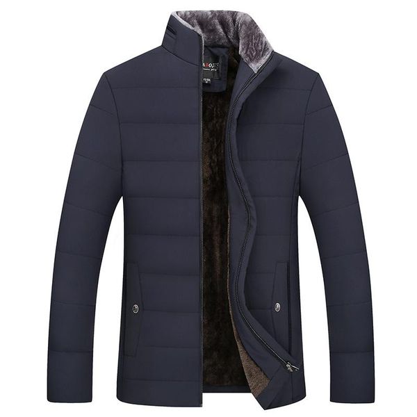 

2018 зима новый плюс размер стенд воротник весте homme hiver хорошее качество толстые зимние пальто для мужчин, Black