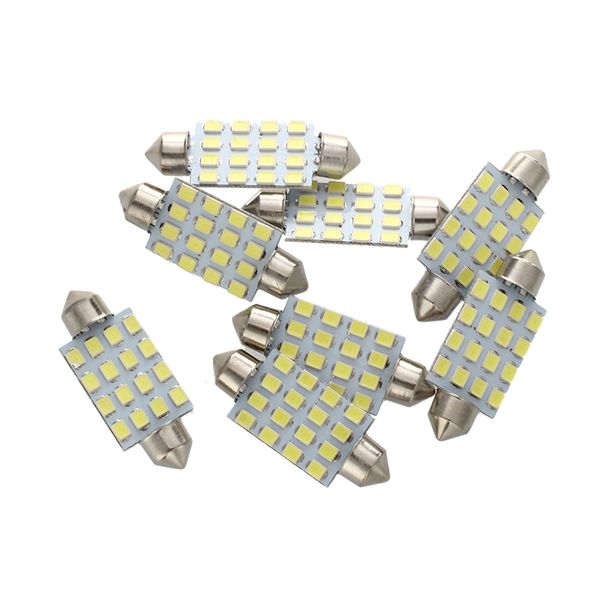 

8x лампочки 16 led 3528 smd 12v белый свет автомобиля