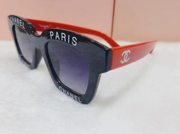 

2019 new square sunglasses women's square thin face lettering sunglasses coated sunglasses