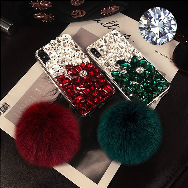 

luxury cellphone case designer for samsung note10 note10p s10 s10e s10lite s9 s8 iphone xs max xr x/xs 7p/8p with hairball all inclusive