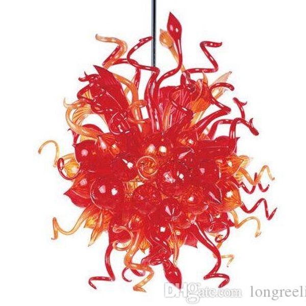 

lamps red pendant lamp for home decoration led energy saving lights sourse style hand blown glass chandelier light
