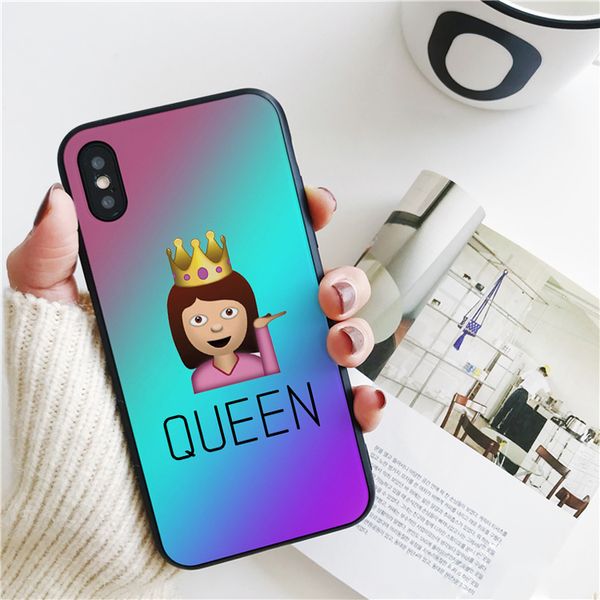 

coque luxury drama queen emoji cover for iphone 11 pro xs max xr case for iphone 8 7 6s plus 5s se 5 case soft silicone cover.