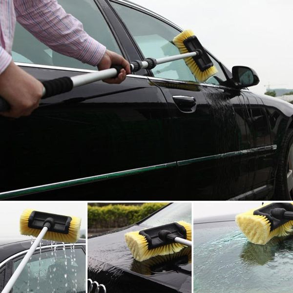 

car wash brush head super soft bristles for scratch resistant cleaning, universal handle