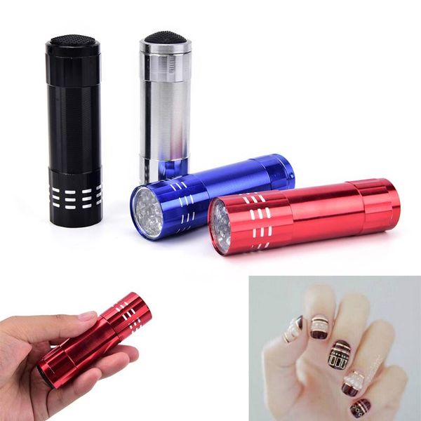 

1pc mini 9 led gel nail dryer lamp portable for nail gel fast dry cure art dryer tools