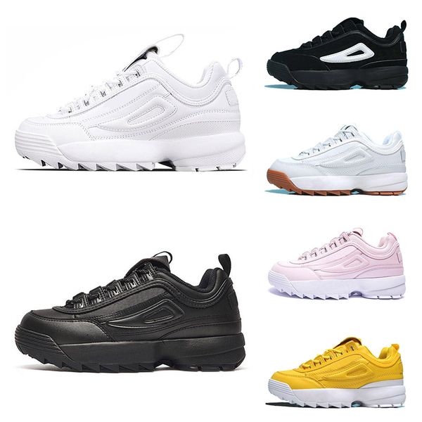 

2019 Fashion luxury brand designer shoes for women men Disruptors white black gold pink mens trainers women increasing sports sneakers
