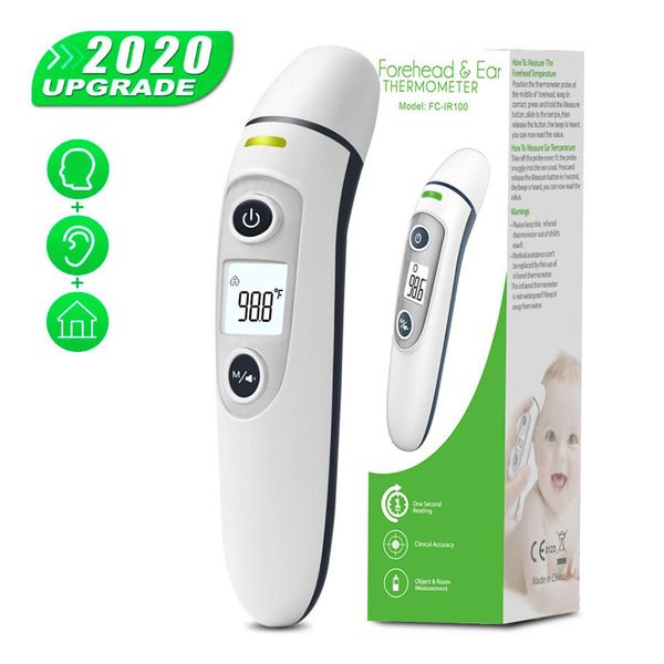 

fast dhl ship household body temperature instruments digital temperature infrared thermometer non-contact ear forehead point gun