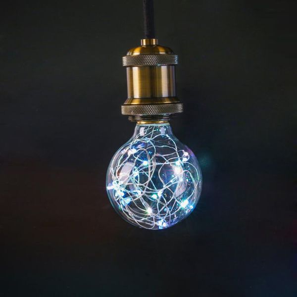 

g80 3 вт творческий эдисон лампочка старинные украшения led лампа накаливания медная проволока строка e27 220 в заменить лампы накаливания