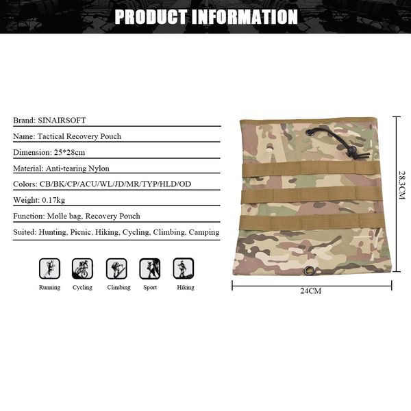

sinairsoft large capacity military tactical molle belt airsoft paintball hunting magazine pouch dump drop reloader