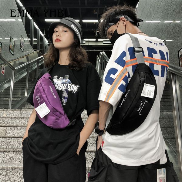 

emma yhbl men waist bag women 2019 new hiphop streetwear pack travel letter bum bag packs fashion chest pack crossbody belt