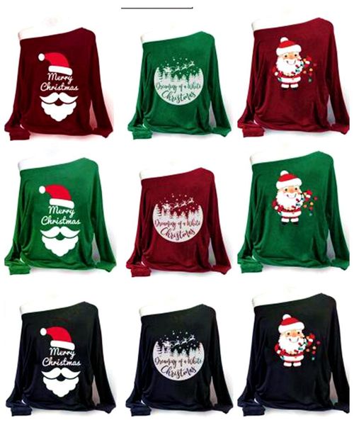 

women long sleeve christmas deer print blouses casual folk-custom loose tunic blouse shirt womens festival costume tunique femme, White