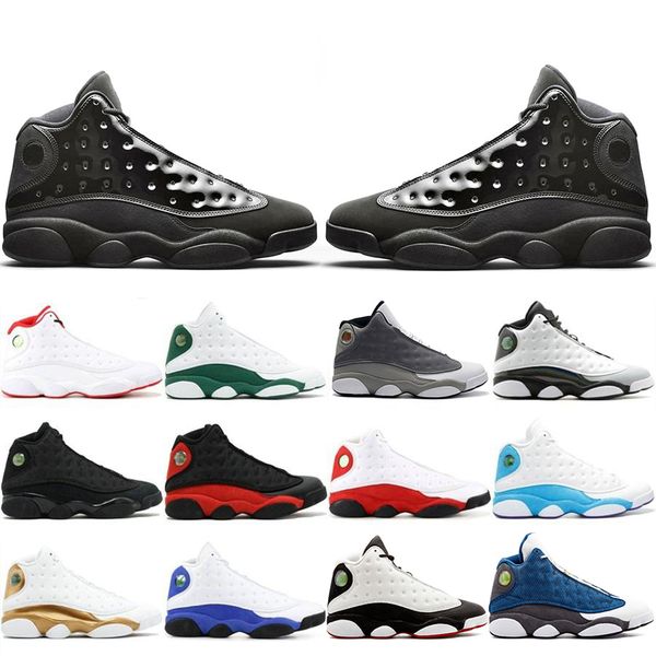 

With Box 13 13s Cap And Gown Basketball Shoes Atmosphere Grey For Men Phantom Flint DMP Chicago Black Cat Mens Trainers Sneakers 8-13