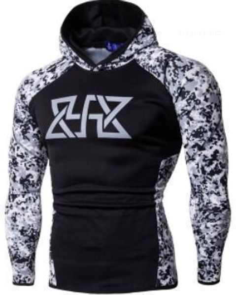 

топы 19ss мужские тренажерный зал фитнес дизайнер толстовки спортивный камуфляж с капюшоном спортивные кофты повседневные, White;black