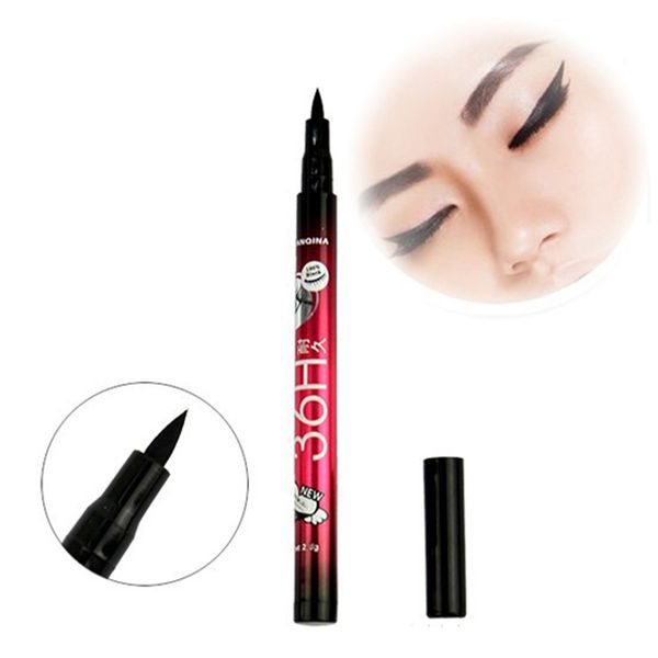 

new style women beauty waterproof eyeliner pencil makeup waterproof liquid eyeliner black drop shipping