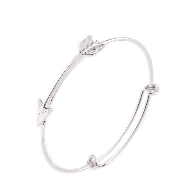 Grils Expansível Bangle Pulseiras Cor Do Ouro Ajustável Simples Fiação Seta Bracelet Bridesmaid Gift