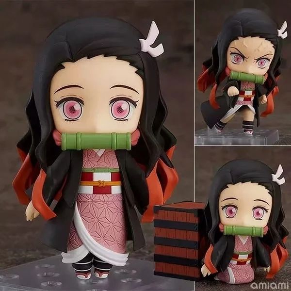 

10 см q.ver kimetsu нет yaiba kamado nezuko tanjirou пвх фигурки 2 face 1194 nezuko аниме demon slayer фигурки игрушки t200628