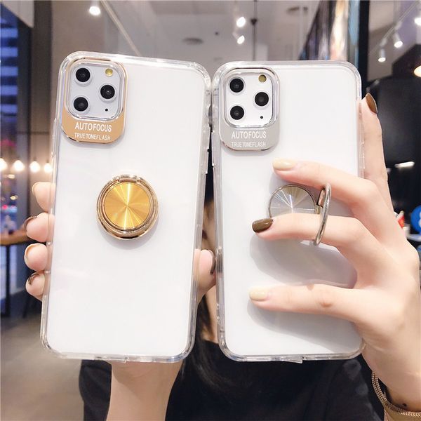 

Стенд Clear Case для Apple iPhone 11 Pro Max i11 i11pro крышки силикона TPU Soft с металла палец кольцо де