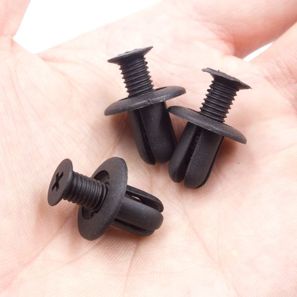 

500pcs plastic screw snaps fastener fits 8.2mm for door panel bumper fender molding clips retainers