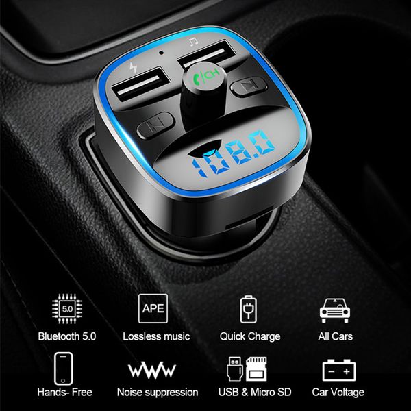 

2019 new t25fm transmitter fast charger bluetooth mp3 player auto accessories xc-73