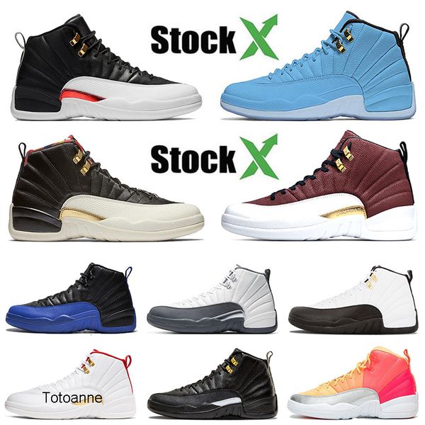 

12 12s men basketball shoes reverse taxi unc cny game ball royal black punch trainers jumpman fiba dark grey designer sneakers