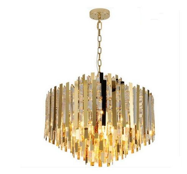Moderne Luxus K9 Kristall Kronleuchter Beleuchtung Leuchte Moderne Gold Kronleuchter LED Lichter Wohnzimmer Schlafzimmer Foyer Anhänger Lampen MYY