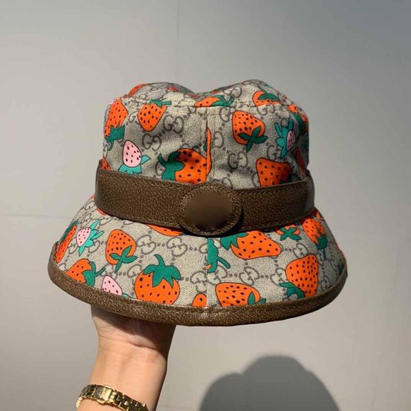

strawberry printed fisherman hat designer scarf bucket hat hats baseball cap cap women luxury designer scarves silk designer head scarf, Black