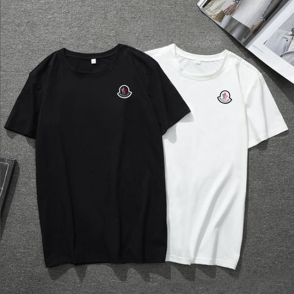 

classic round neck t - shirt for men and women outdoor leisure sports jogging loose large short sleeve size xs-5xl 6 colors, White;black