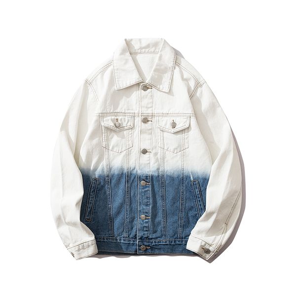 

new arrivals mens designer jacket outerwear denim abrade jacket locomotive brand jeans graffiti paintings coats size m-xxl, Black;brown