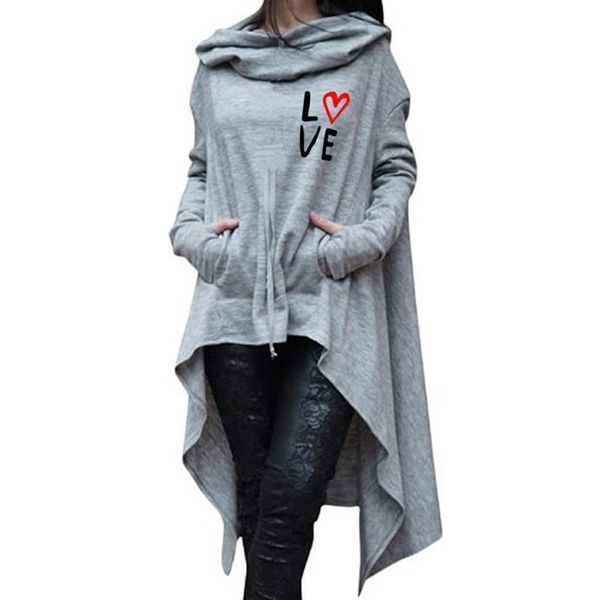 

letters printhoodies for womenlong irregular hoodies women kawaii cute 2019 loose pockets cropped and sweatshirts for, Black