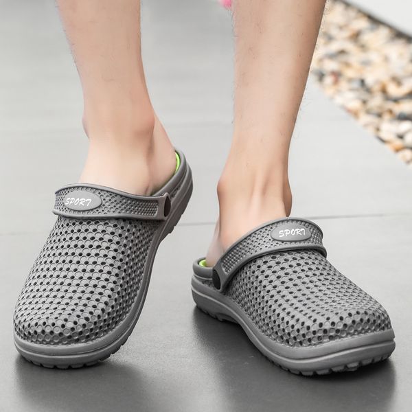 

new men sandals summer flip flops slippers men outdoor beach casual shoes male sandals water shoes sandalia masculina, Black