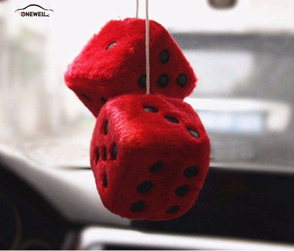 

pair of plush sucker pony pendant fluff car interior accessories car stying