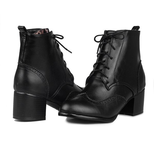 

2016 winter boots botas mujer большой размер 34-47 new round toe пряжка сапоги для женщин вскользь каблуки мода теплая зимняя обувь t5, Black